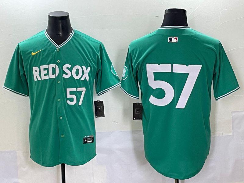 Men 2025 Boston Red Sox #57 No Name Dark Green Joint Name Nike MLB Jersey style 4
